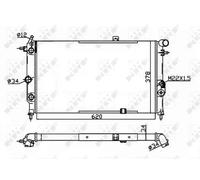Radiatore Alette di raffreddamento montate meccanicamente 58973A NRF per OPEL