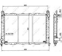Radiatore Alette di raffreddamento montate meccanicamente 58996 NRF