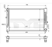 TYC 702-0010-R Radiatore motore