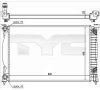 Radiatore Alette di raffreddamento montate meccanicamente 702-0014-R TYC