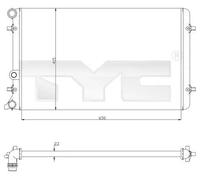 Radiatore Alette di raffreddamento montate meccanicamente 702-0033 TYC per AUDI