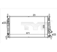 Radiatore Alette di raffreddamento montate meccanicamente 710-0056-R TYC