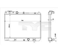 Radiatore Alette di raffreddamento montate meccanicamente 720-0001-R TYC