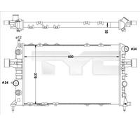 TYC 725-0040-R Radiatore motore