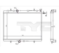 TYC 726-0020-R Radiatore motore