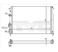 Radiatore Alette di raffreddamento montate meccanicamente 728-0055-R TYC