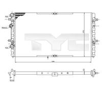TYC 731-0002 Radiatore motore