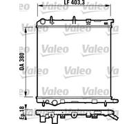 Radiatore Alette di raffreddamento montate meccanicamente 732831 VALEO per DS