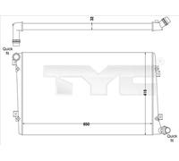 TYC 737-0063-R Radiatore motore