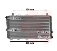 VAN WEZEL 76002002 Radiatore motore