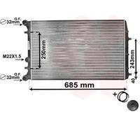 VAN WEZEL Radiatore, Raffreddamento motore compatibile con SEAT SKODA VW VAG