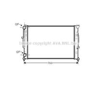 AVA Quality Cooling Radiatore motore AI2189 alette montate meccanicamente per Audi VW