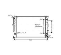Radiatore Alette di raffreddamento montate meccanicamente AIA2125 per AUDI VW