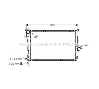 AVA Quality Cooling Radiatore motore BWA2278 per BMW 3 Serie Coupé 318 Ci 05-06