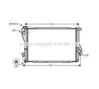 Radiatore Alette di raffreddamento montate meccanicamente BWA2300 per BMW 7 5
