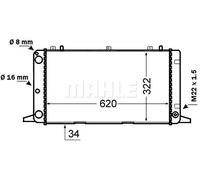 Radiatore Alette di raffreddamento montate meccanicamente CR 1415 000S MAHLE