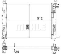 MAHLE CR 2166 001S Radiatore motore