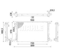 MAHLE CR 2423 000S Radiatore motore