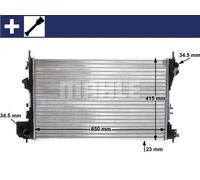 Radiatore Alette di raffreddamento montate meccanicamente CR 40 000S MAHLE