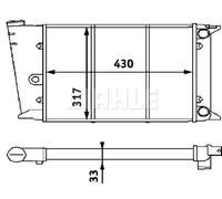 Radiatore Alette di raffreddamento montate meccanicamente CR 420 000P MAHLE