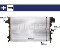 Radiatore Alette di raffreddamento montate meccanicamente CR 8 000S MAHLE