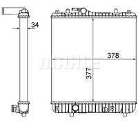 MAHLE ORIGINAL CR 837 001S Radiatore motore
