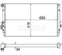 Radiatore Alette di raffreddamento montate meccanicamente CR 854 001S MAHLE