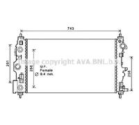 AVA COOLING SYSTEMS CT2046 Radiatore motore