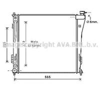 AVA QUALITY COOLING Radiatore Acqua Alette Saldato per Hyundai i40 Cw VF 1.7