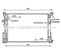 AVA Quality Cooling Radiatore MS2653 per Mercedes B 180 1.6I AT 11-