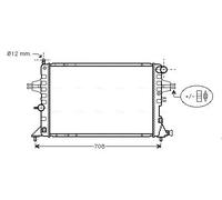 AVA COOLING SYSTEMS OLA2293 Radiatore motore
