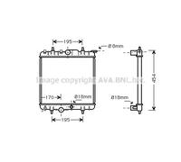 Radiatore Alette di raffreddamento montate meccanicamente PEA2224 per PEUGEOT