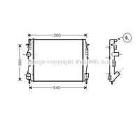 AVA Quality Cooling – Radiatore motore RT2309 per Renault Kangoo KC0/1_, FC0/1_, X80