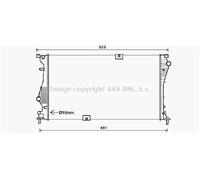 AVA QUALITY COOLING Radiatore Saldato Per Opel Vivaro Kasten F7