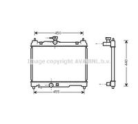 AVA Quality Cooling Radiatore motore TOA2251 per Toyota