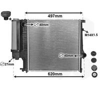 Radiatore Alette di raffreddamento saldate 06002124 VAN WEZEL per BMW 3 3 Coupé