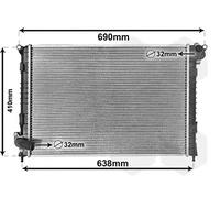 Radiatore Alette di raffreddamento saldate 06002314 VAN WEZEL per MINI MINI