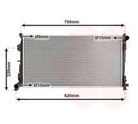 Radiatore Alette di raffreddamento saldate 07002092 VAN WEZEL per CHRYSLER