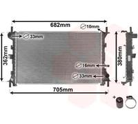 VAN WEZEL Radiatore, Raffreddamento motore per FORD 18002264
