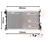 Van Wezel Autoparts Radiatore motore 18002265 per Ford Focus/Turnier 1.8 TDCi