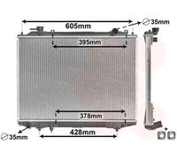 Radiatore Alette di raffreddamento saldate 27002171 VAN WEZEL per FORD MAZDA
