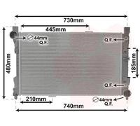 Van Wezel Radiatore motore 30002286 alette di raffreddamento saldate per Mercedes-Benz W203