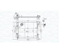 Radiatore Alette di raffreddamento saldate 350213163200 MAGNETI MARELLI