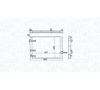 Magneti Marelli Radiatore motore 350213163500 per BMW X5, X6 (E70, E71, F15, F16, F85, E72)