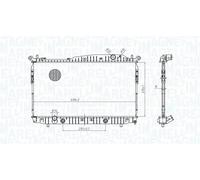 Magneti Marelli Radiatore motore 350213179600 alette saldate per Chevrolet Epica 2.0