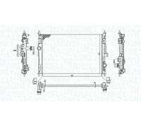 Radiatore Alette di raffreddamento saldate 350213199600 MAGNETI MARELLI per OPEL