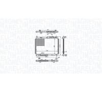 Radiatore Alette di raffreddamento saldate 350213215500 MAGNETI MARELLI per FORD