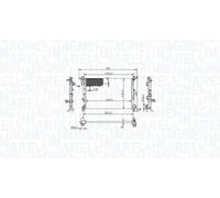 Magneti Marelli Radiatore 350213217900 Alette di raffreddamento saldate per FIAT
