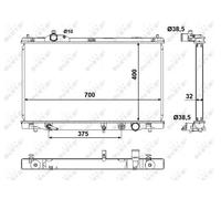 Radiatore Alette di raffreddamento saldate 50137 NRF per LEXUS IS II