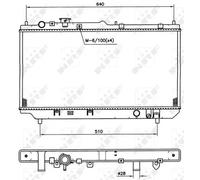 Radiatore Alette di raffreddamento saldate 509511 NRF per MAZDA 323 S V 323 P V